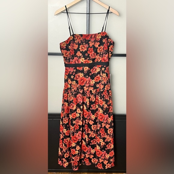 NWT NSR Midi Floral Dress Size Large - Picture 1 of 8